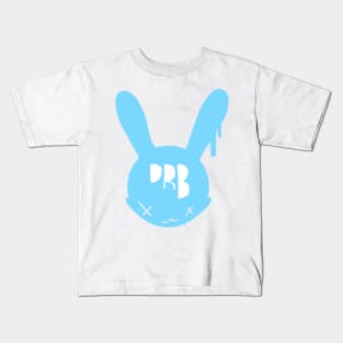 Blue Distressed Bunny Icon Kids T-Shirt